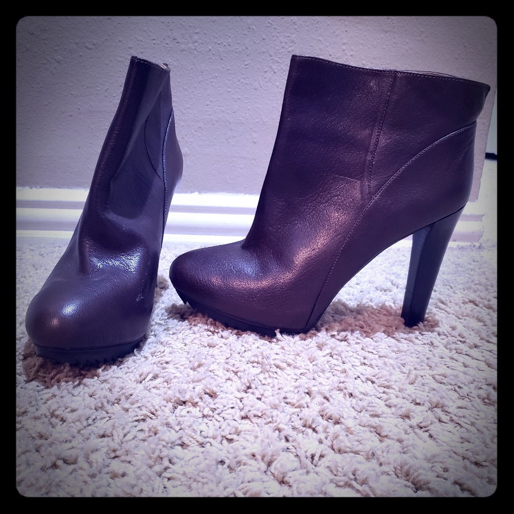 Brown High Heel Booties